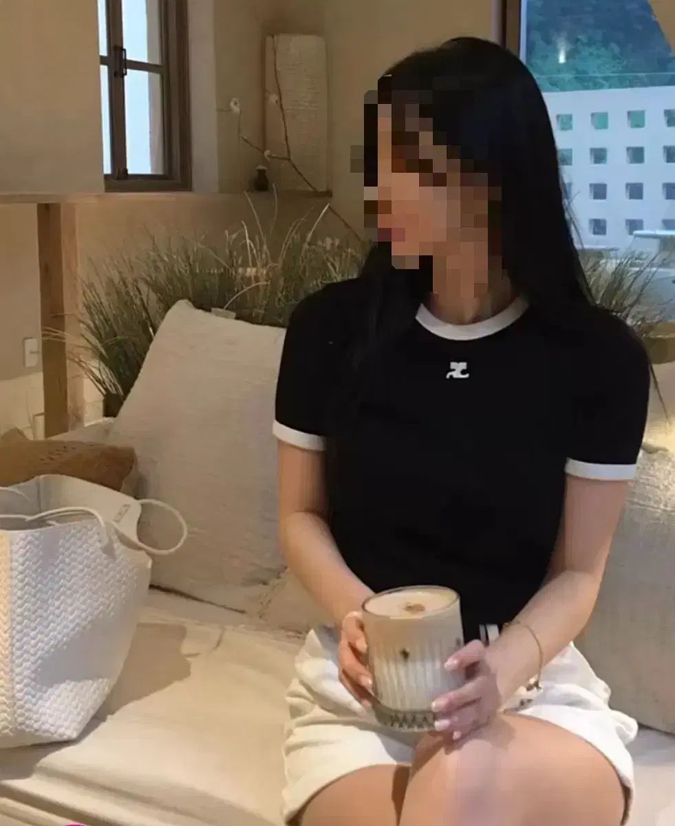 週末 クレージュ コントラスト 半袖Tシャツ ジェニ ジョンウォン