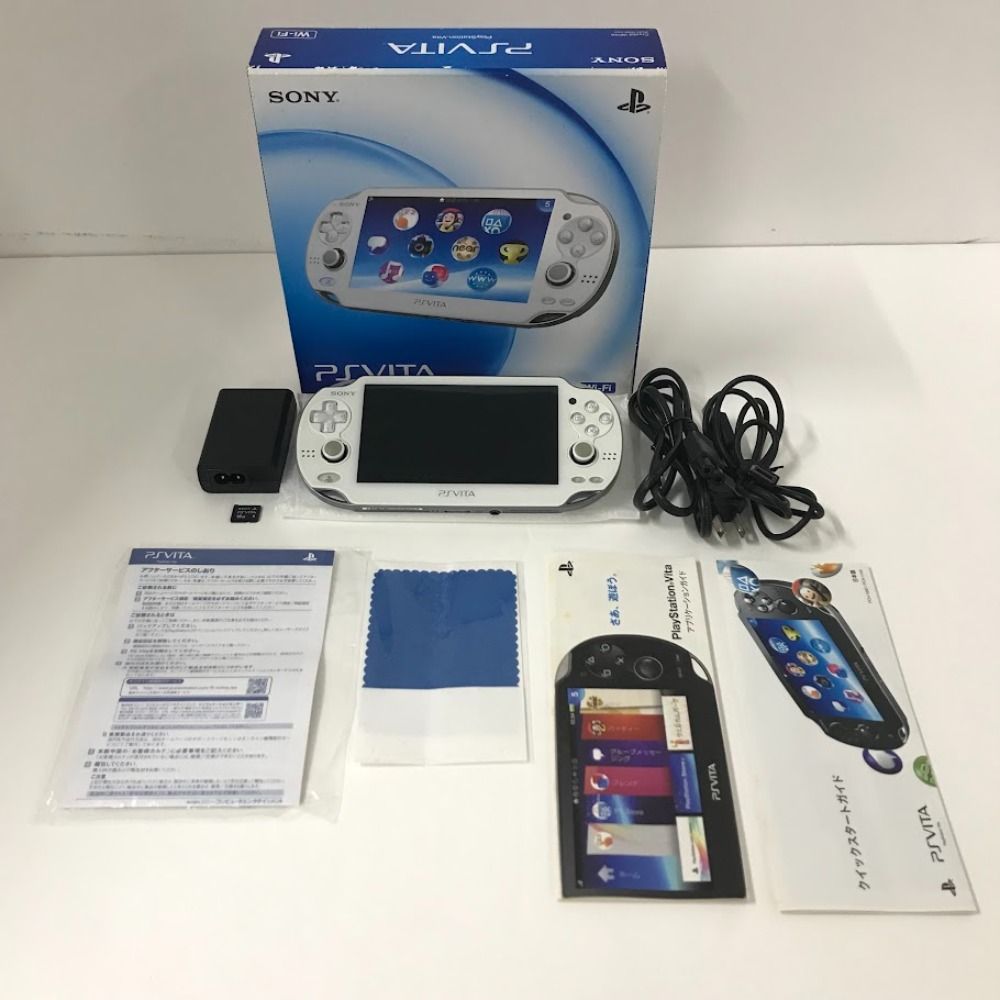 08w13424 ゲームハード PlayStation VITA PCH-1000 プレイステーション ヴィータ メモリーカード16GB 箱あり ブラック 黒色 品