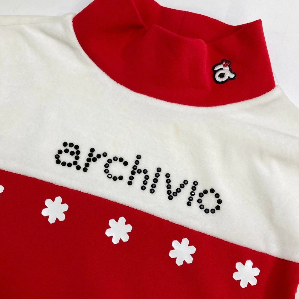 ショップレビュー ランキング アルチビオ ARCHIVIO サイズ：36 ハイネック レッド 長袖Tシャツ レディースウェア