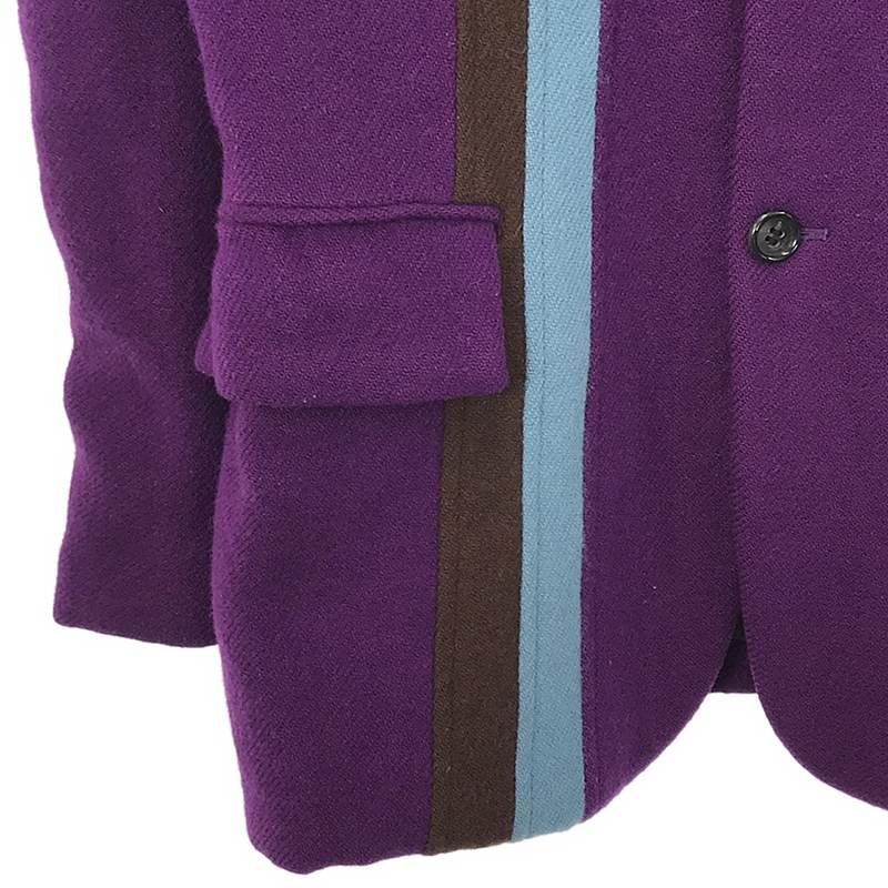COMME des GARCONS HOMME PLUS / コムデギャルソンオムプリュス | 2003AW | カーブ期 / ウール  シングルブレストジャケット / 総裏地 | S | パープル/ブルー/ブラウン | メンズ COMME des GARCONS HOMME PLUS / コムデギャルソンオムプリュス