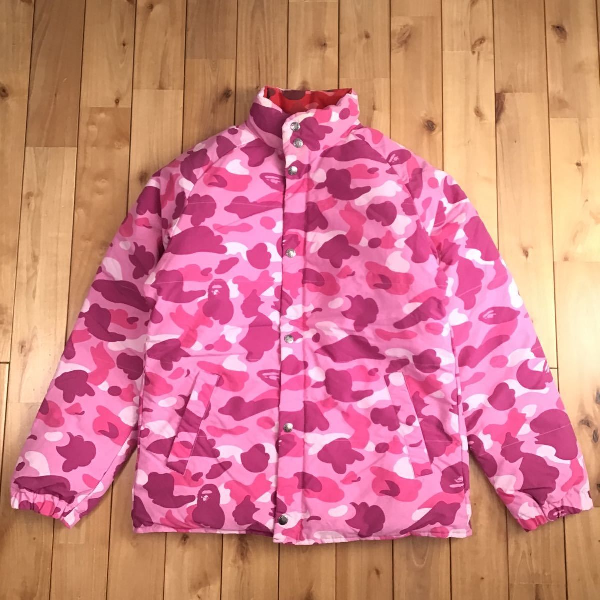リバーシブル ダウンジャケット Pink camo ベイプ ape BAPE - メルカリ 