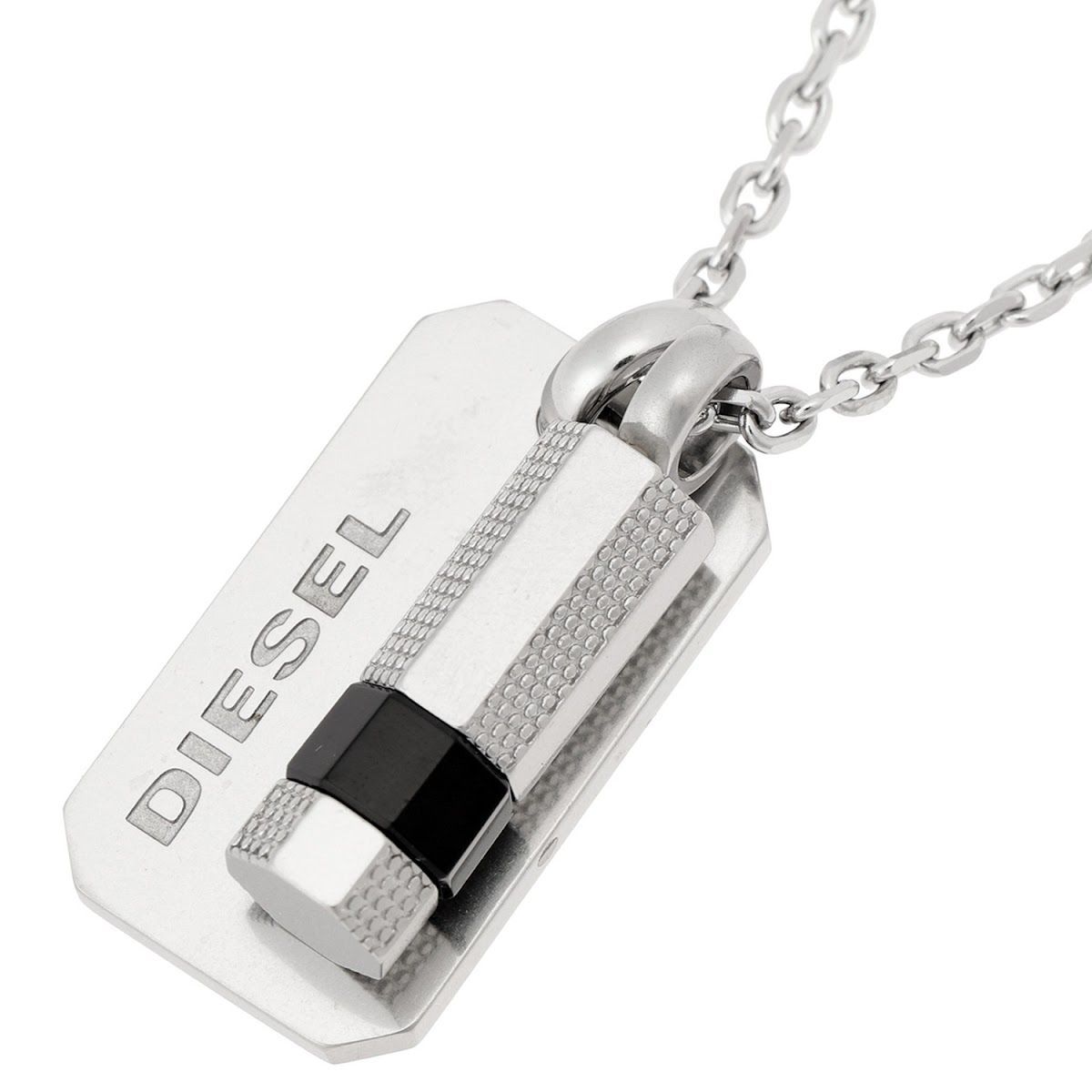 DIESEL ディーゼル DX1156040 ネックレス ロゴ プレート ボルト 