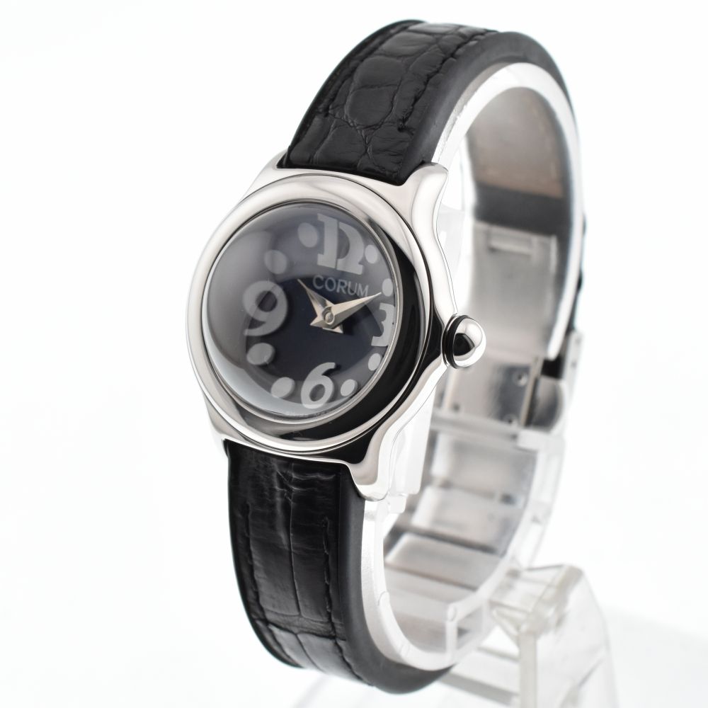 コルム CORUM 101.150.20 バブル SS/レザー クォーツ レディース