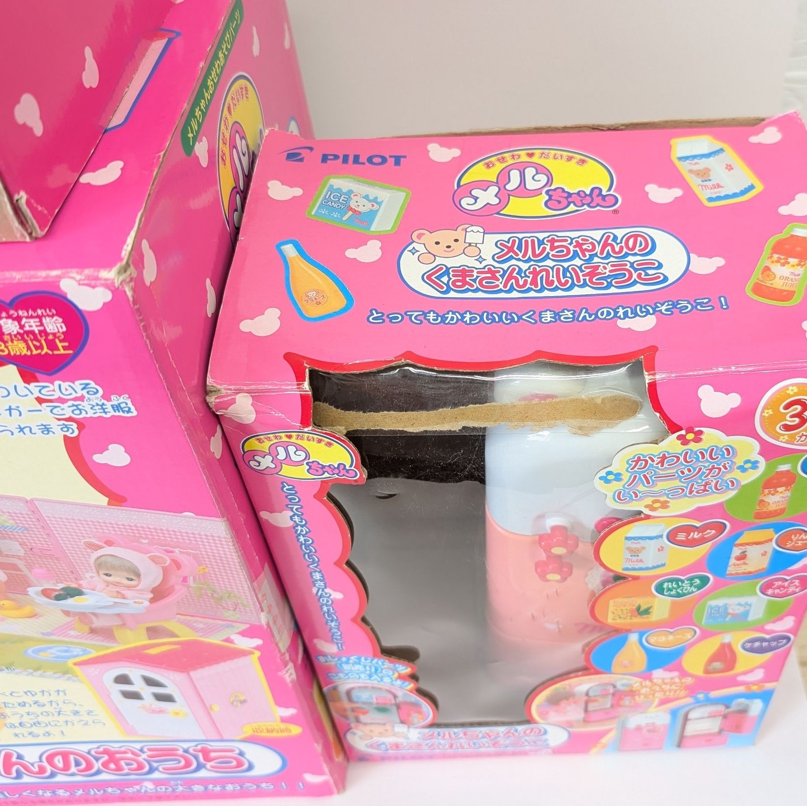 メルちゃんのおうち ピンク 三輪車 冷蔵庫 当時物 現状品 まとめ売り