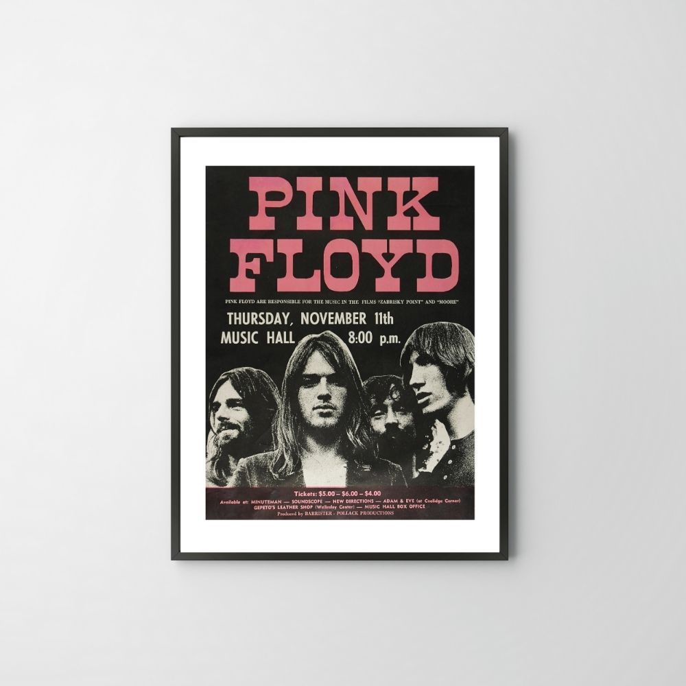 80年代 90年代 ロックコンサート フライヤーポスター Pink Floyd A3