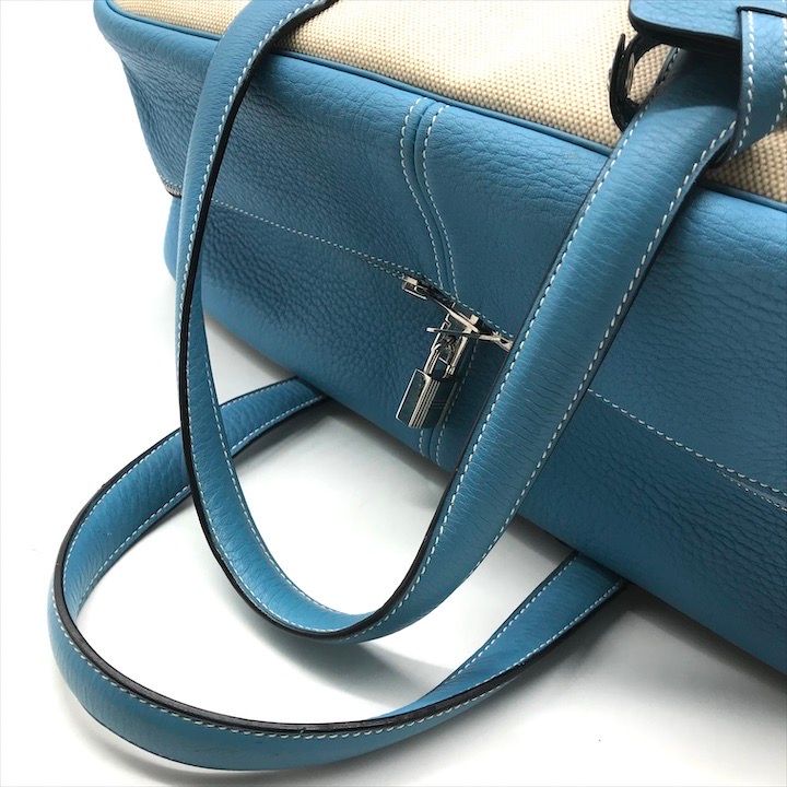 良品 HERMES エルメス ヴィクトリア 43 トワル アッシュ トリヨン