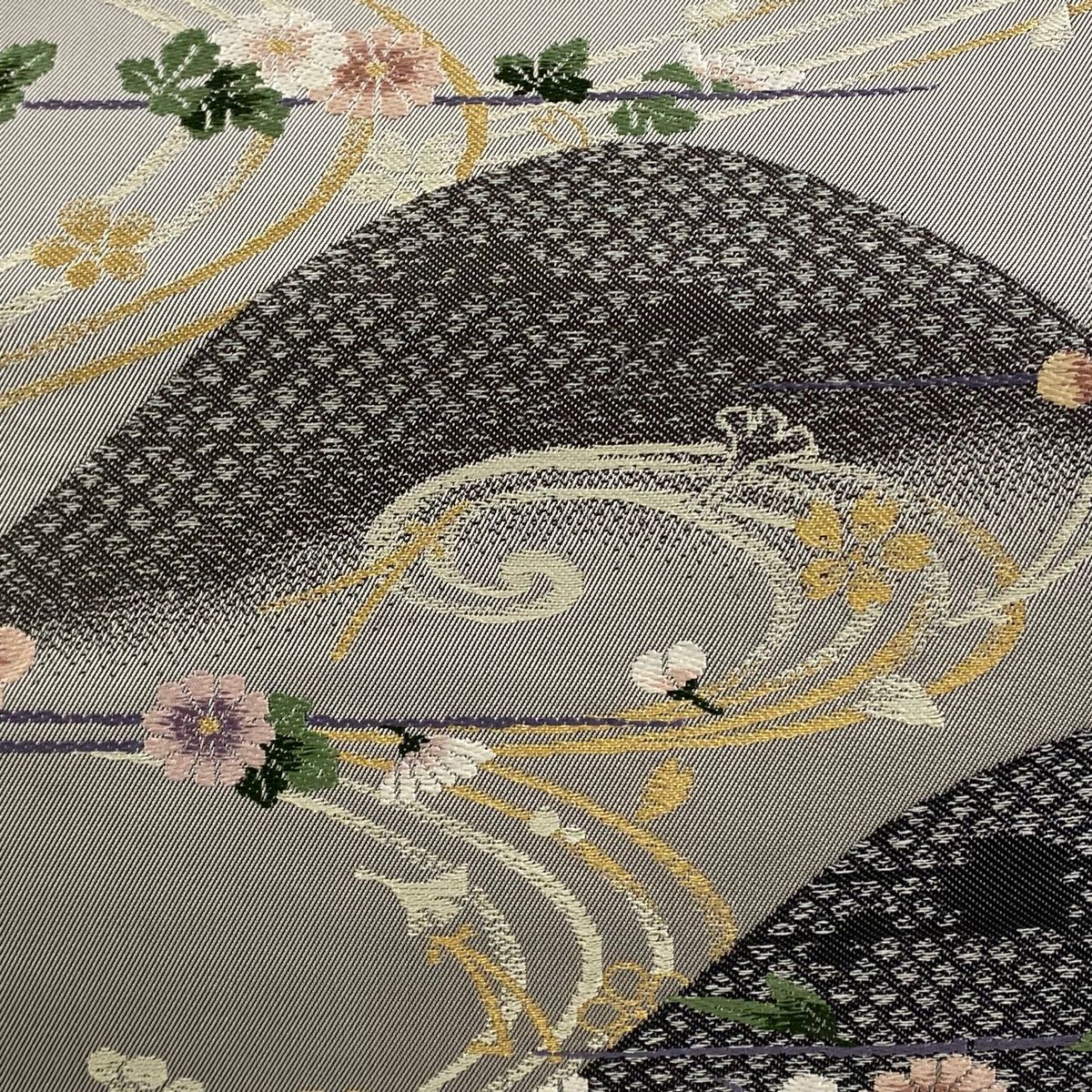 坂東三津五郎 袋帯 六通柄 正絹 源氏香 吹き寄せ 春秋 桜 未使用 イ