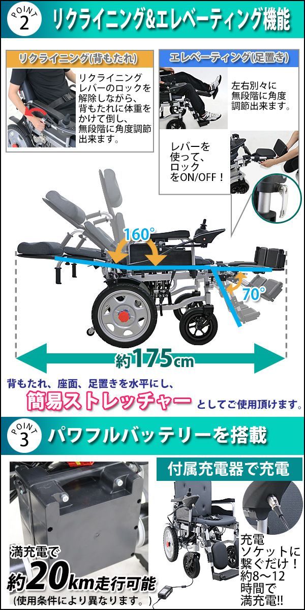 フルリクライニング電動車椅子 PSE適合 TAISコード取得済 折りたたみ ノーパンクタイヤ 自走介助兼用 リクライニング電動車椅子 電動 手動 充電 電動ユニット 電動アシスト 電動カート 折り畳み 車椅子 ewheelchair-e05 選択 ブルー WWW_OPDRERGINERDOGAN_COM