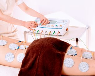 楽トレコアレEMS低周波用丸型直径8.5cm粘着パッド48個セット