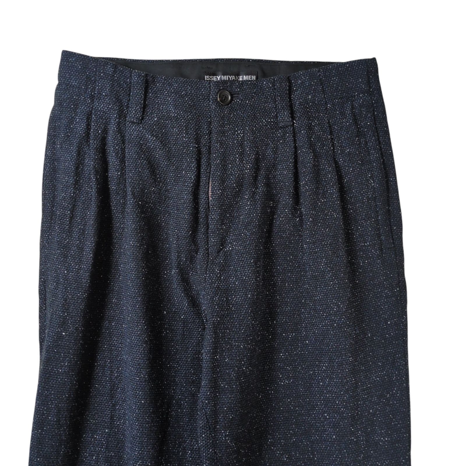 フォロー割適用】 イッセイミヤケメン NEP TWEED ツータックパンツ 黒