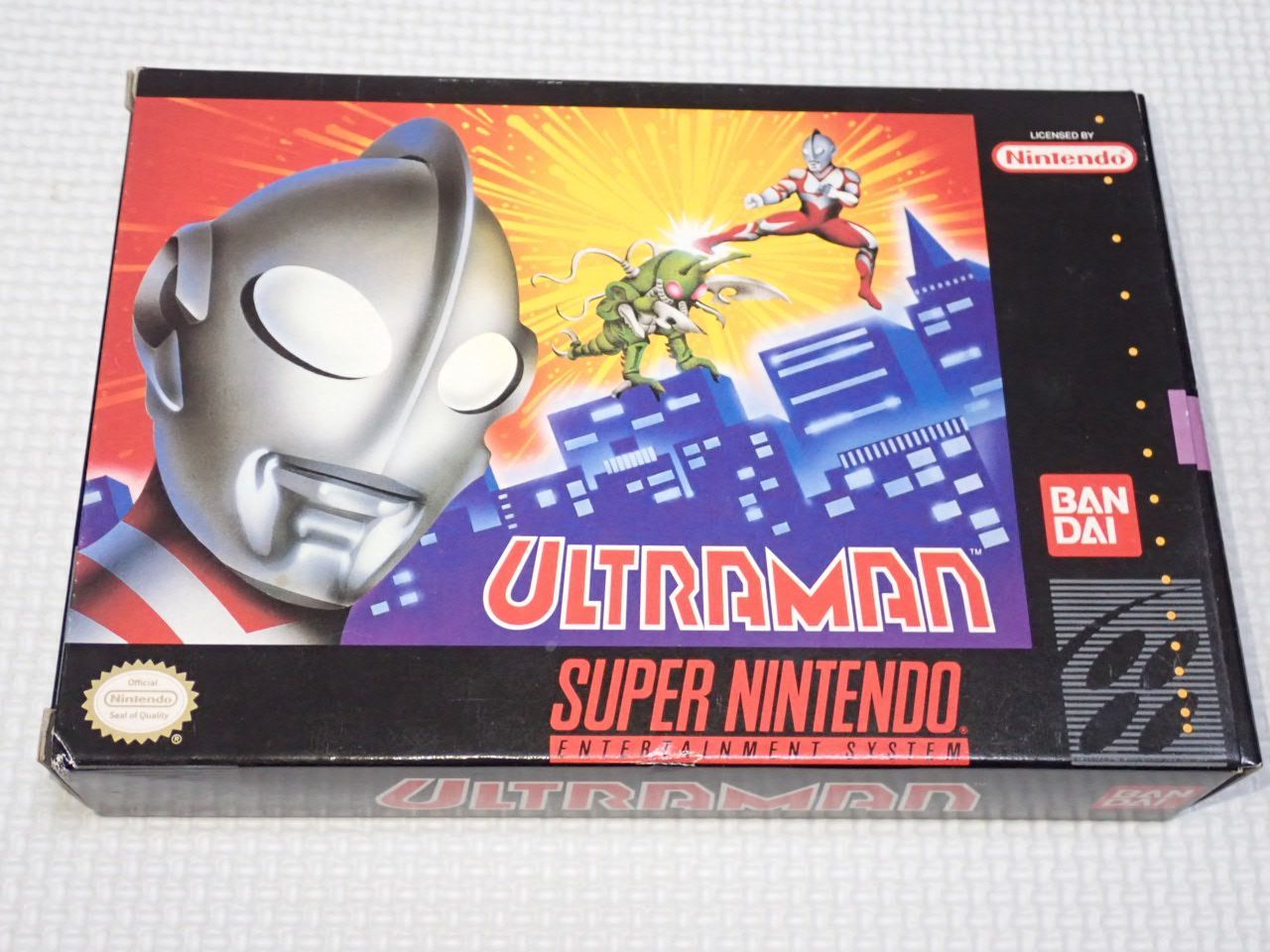 SFC ULTRAMAN SNES 海外版 北米版 端子清掃済 説明書付 ソフト付 動作 済