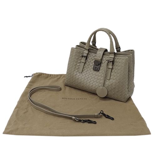 ボッテガヴェネタ BOTTEGA VENETA バッグ レディース ブランド ハンドバッグ ショルダーバッグ 2way イントレチャート レザー  ベージュ グレージュ おしゃれ 大人 おでかけ 【中古】B