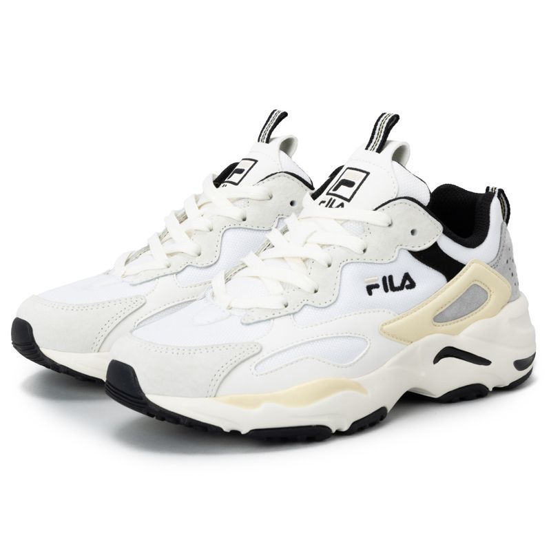 在庫限り outlet / 処分特価品   WSS24030165 RAY TRACER(レイトレイサー) WHITE/BLACK/RUTABAGA【FILA フィラ レディース メンズ スニーカー 厚底 】