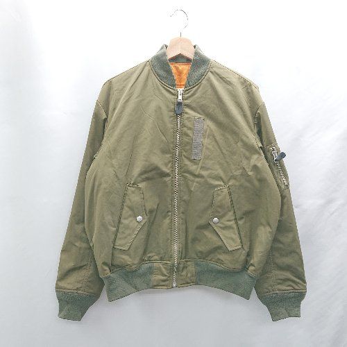 ⊇ G.V.G.V. レースアップ リバーシブル MA-1 長袖 ブルゾン ジャケット サイズ 36 カーキ オレンジ系 レディース E 1502030040302