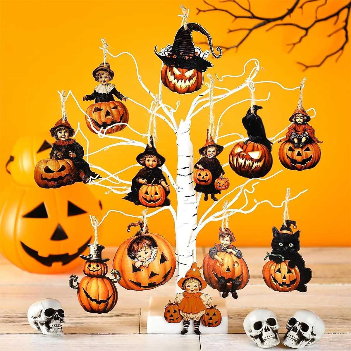 ハロウィン 飾り 24個セット ハロウィン 装飾 油絵スタイル ハロウィン 飾り 24個セット ハロウィン 装飾 油絵スタイル