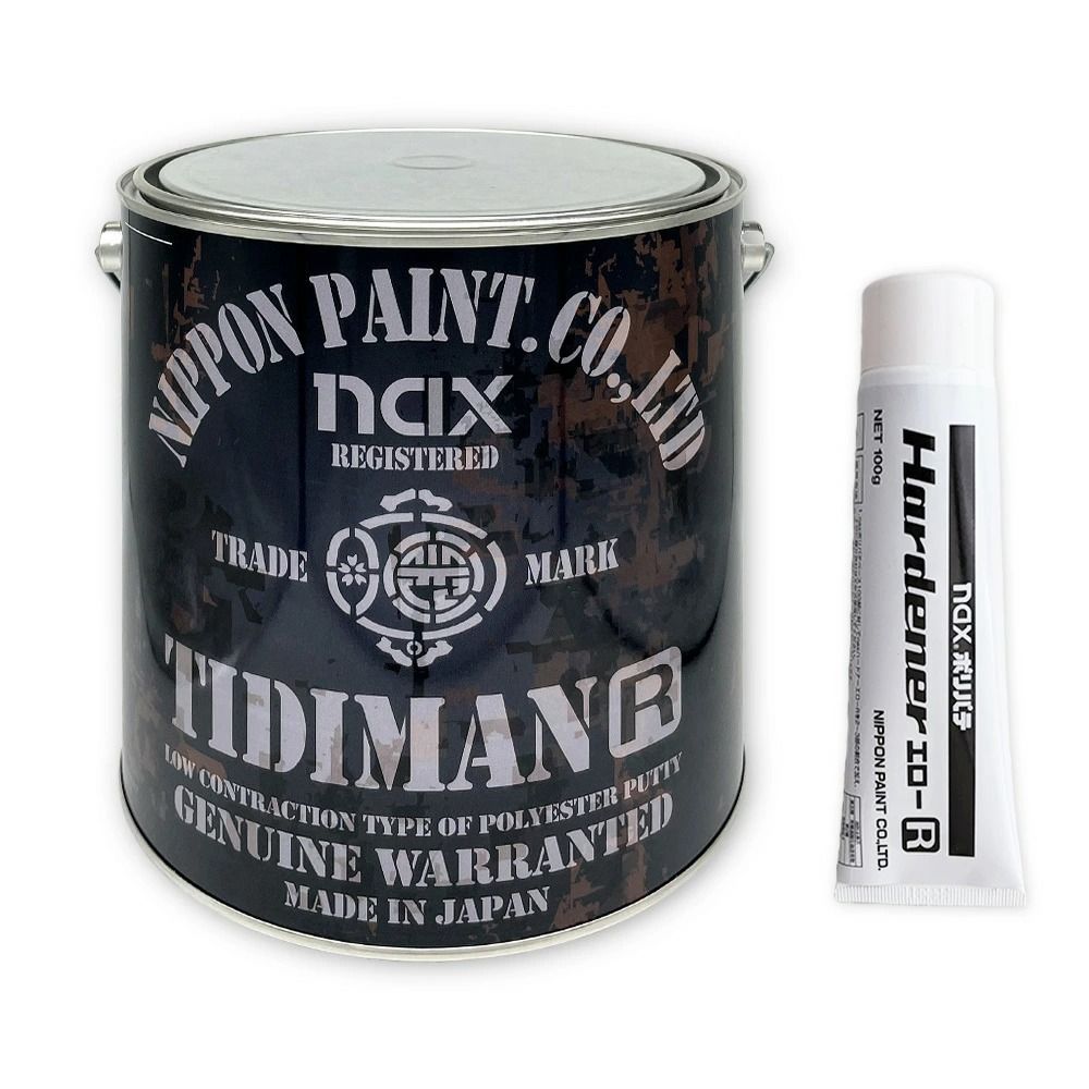 日本ペイント nax パテ チヂマン R 180 細地 春秋用 3kg 硬化剤 各1本 セット 即日発送