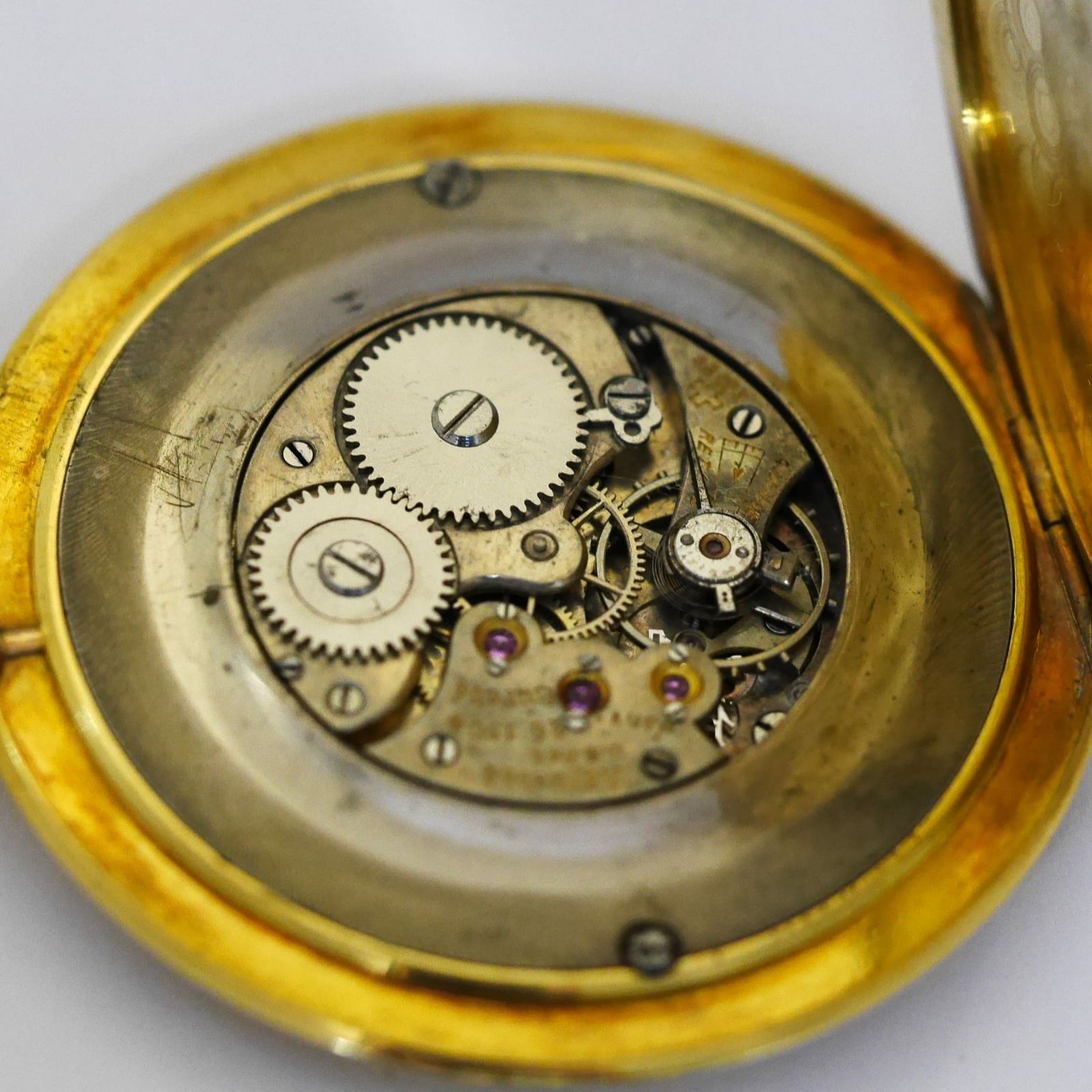 no2 不動品 希少 K18 (750) Surete 1904 アンティーク懐中時計 44g 金