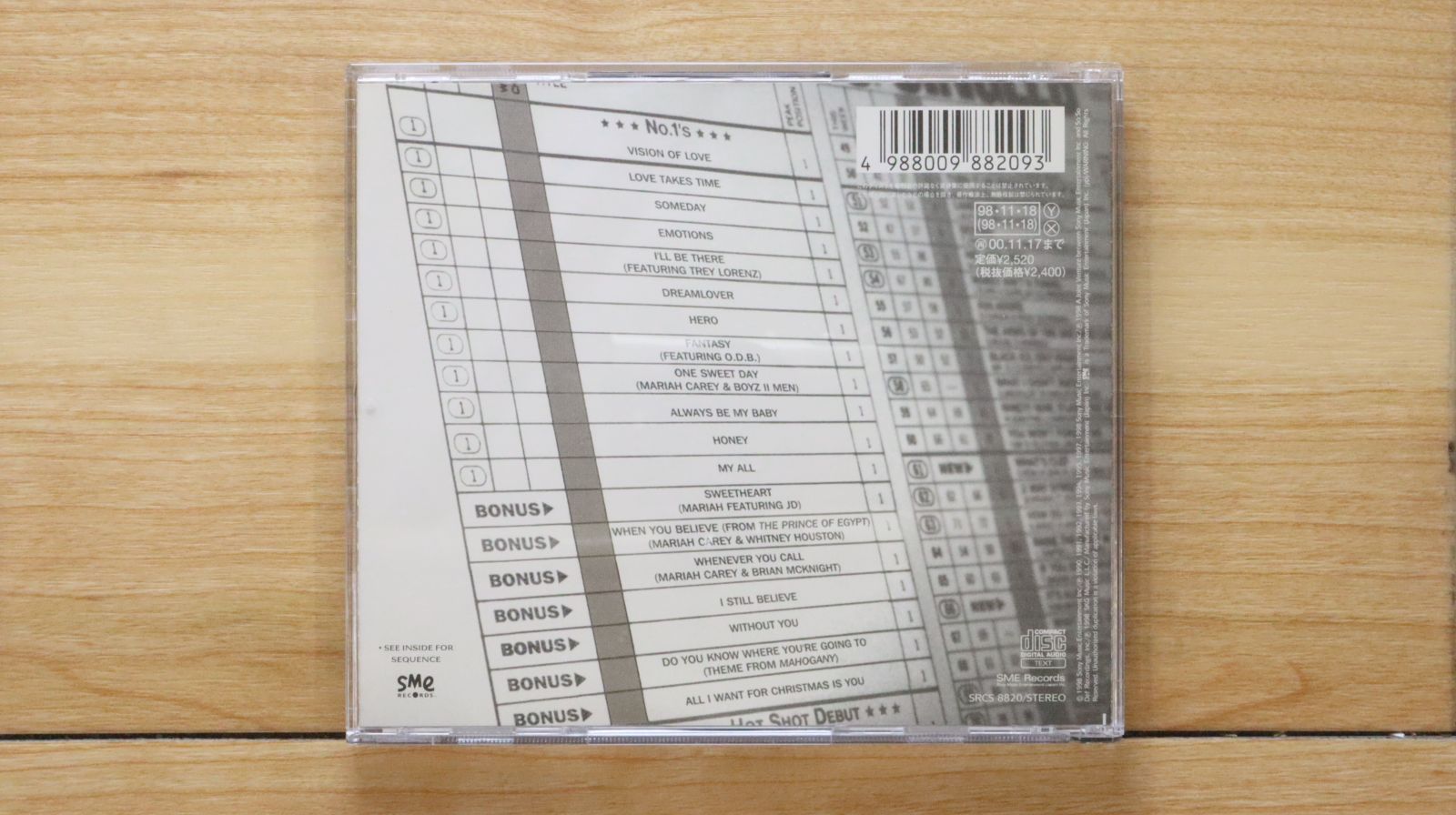 [見本盤] マライア・キャリー　ラブ・テイクス・タイム　8cm singleCD 見本盤] マライア・キャリー ラブ・テイクス・タイム 8cm