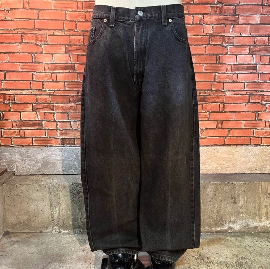 USA 古着 00s Levi s505 メキシコ製 ブラックデニムパンツ ワイド アメカジ シティボーイ グランジ スケーター Y2K