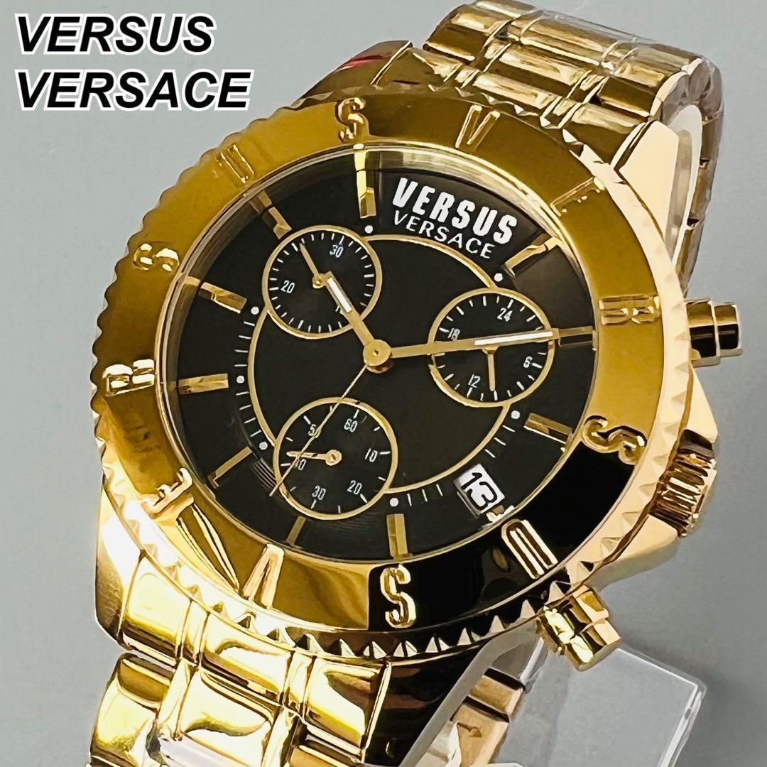 ヴェルサス ヴェルサーチ 腕時計 新品 メンズ ゴールド クォーツ 電池 