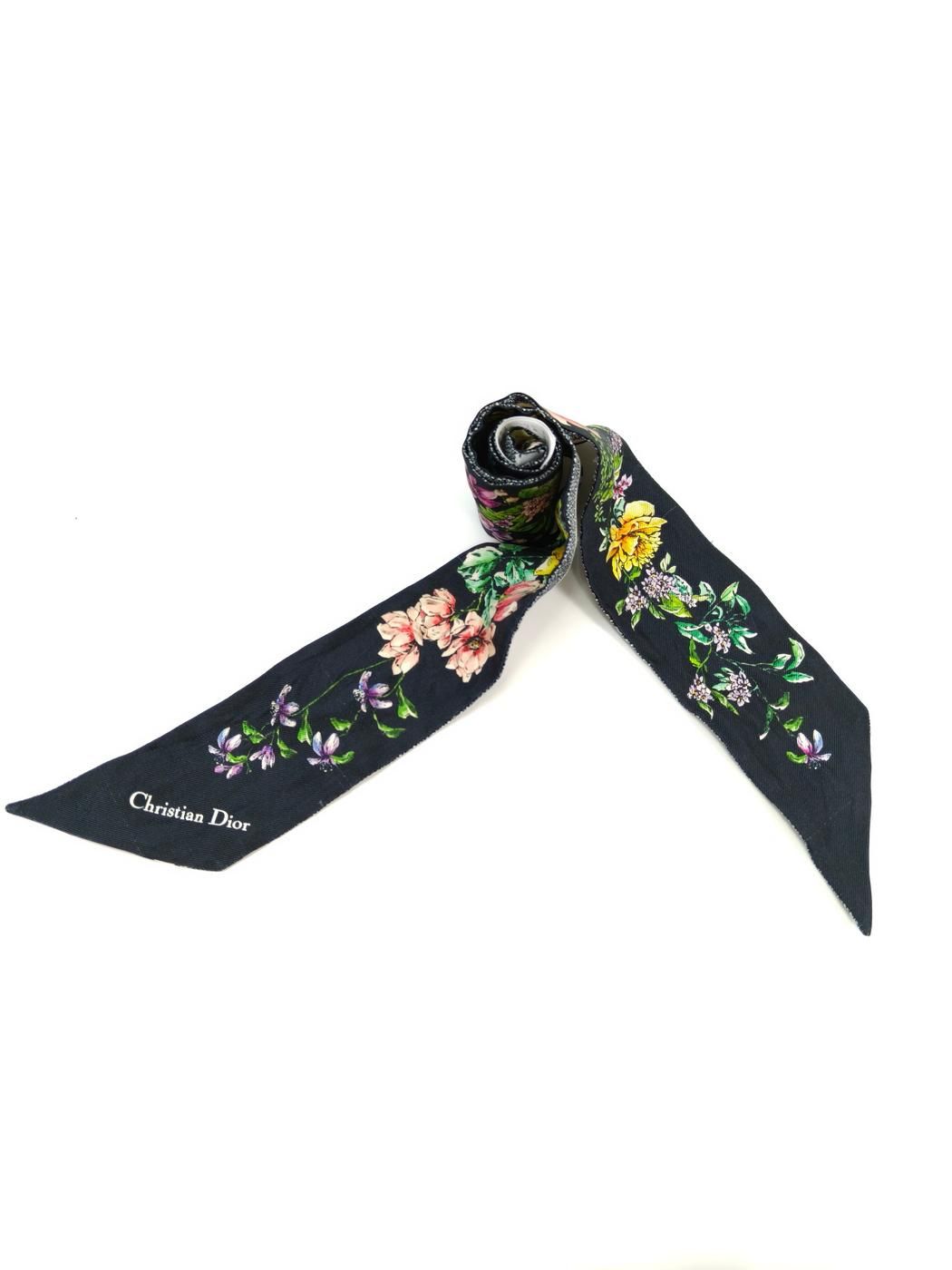 ⭐️美品⭐️ ディオール D-フローラル ミッツァ スカーフ 花柄 Dior ディオール D-Floral ミッツァ スカーフ シルク 花柄