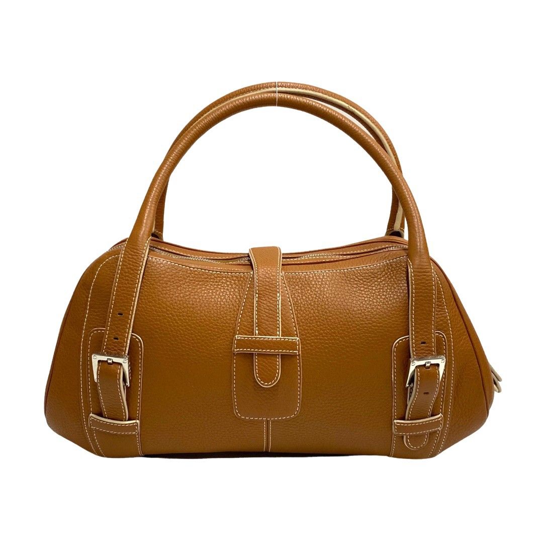 美品】LOEWE ロエベ ミニボストン ゴールド金具 レザー ブラック 黒  