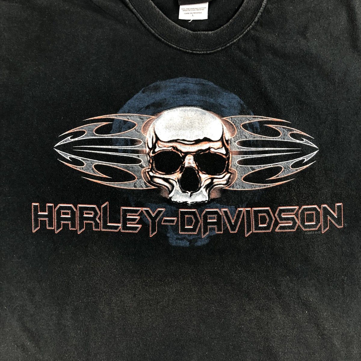 古着 00年代 ハーレーダビッドソン Harley-Davidson ドクロ柄 スカル柄  