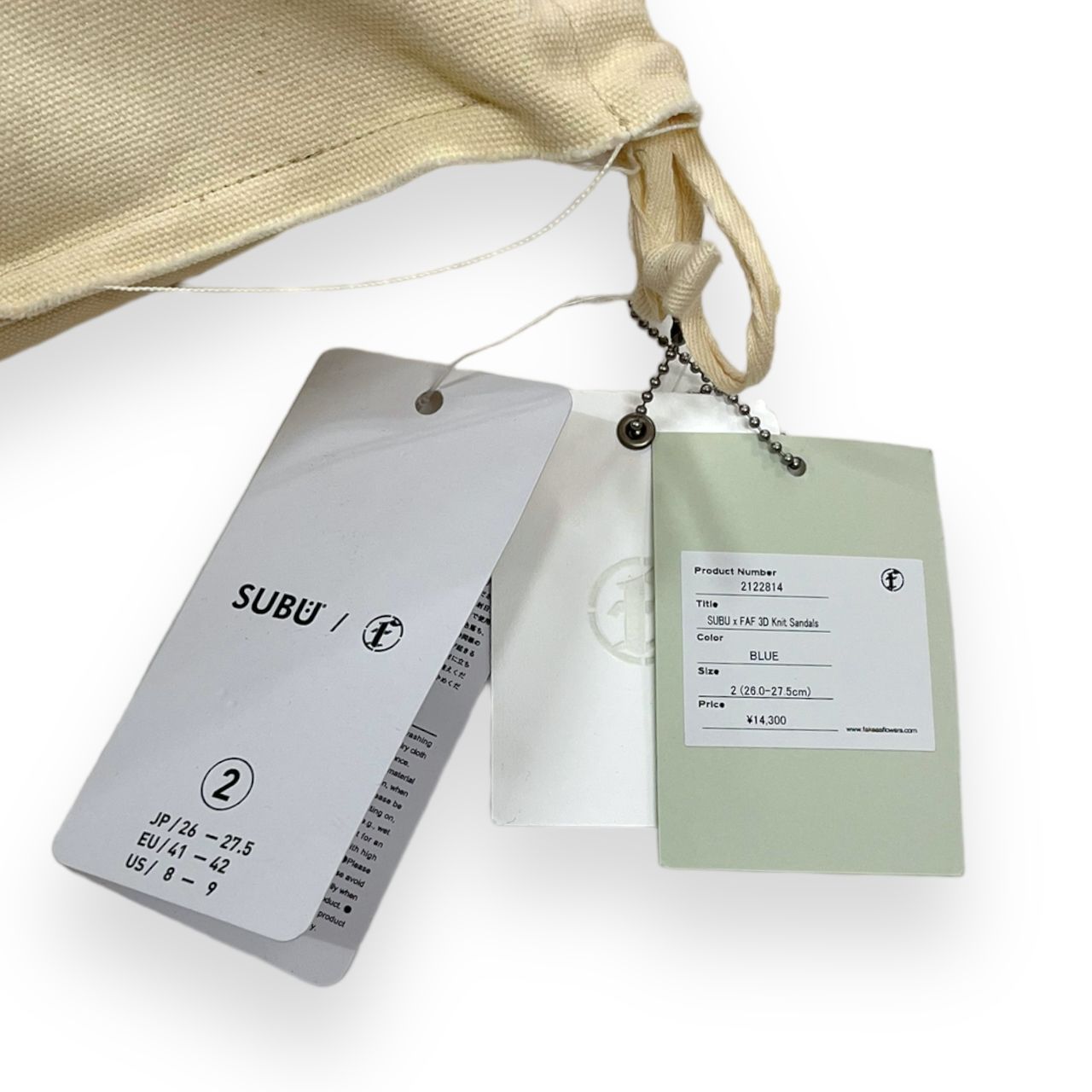 美品】SUBU スブ ×FAF FAKE AS FLOWERS エフエーエフ 3D Knit Sandals