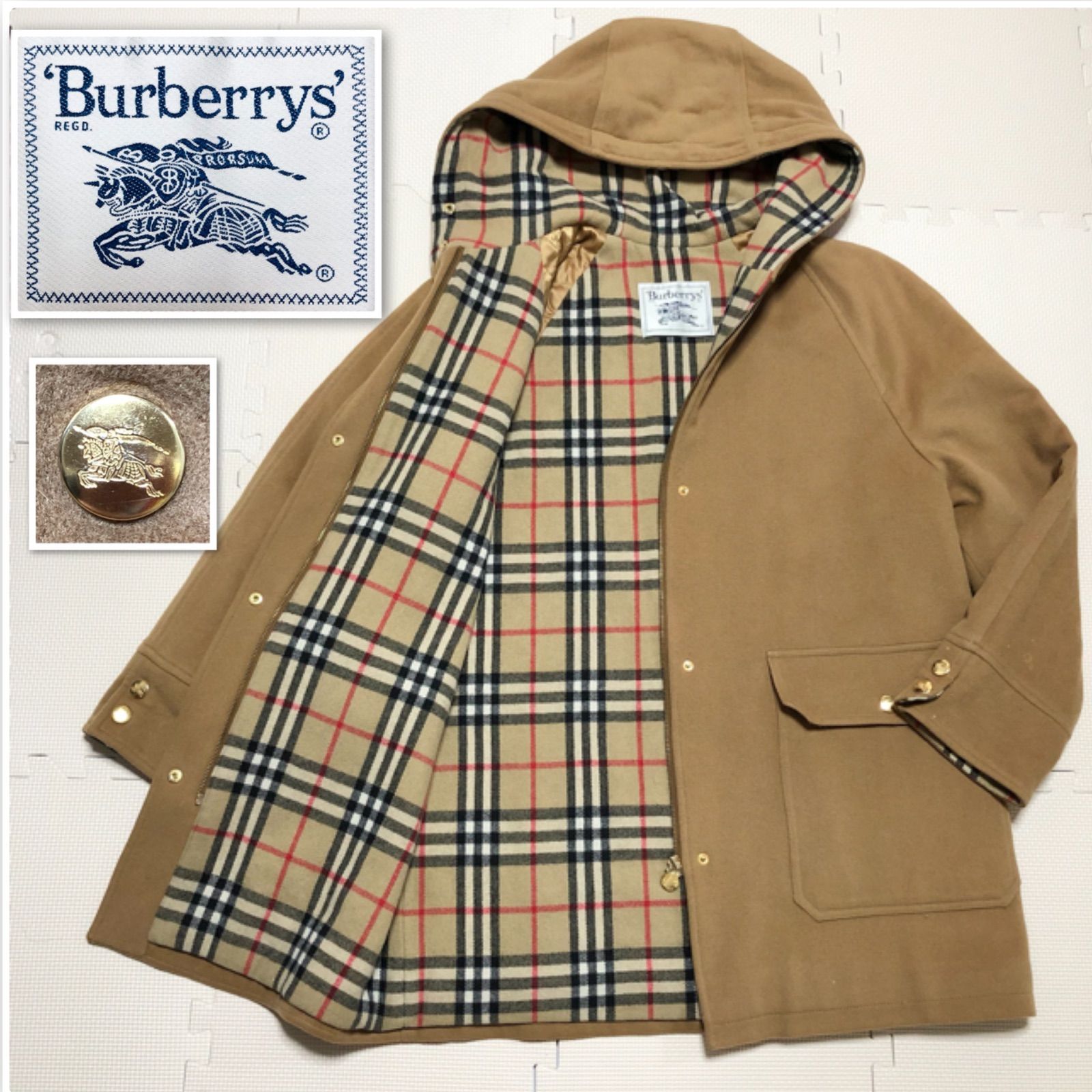 Burberry バーバリー Burberry's ウール チェック 長袖シャツ ベージュ系 L 【即決】 9a22002oh0008zc23 Burberry\u0027s バーバリー ウール毛布 ロンドン