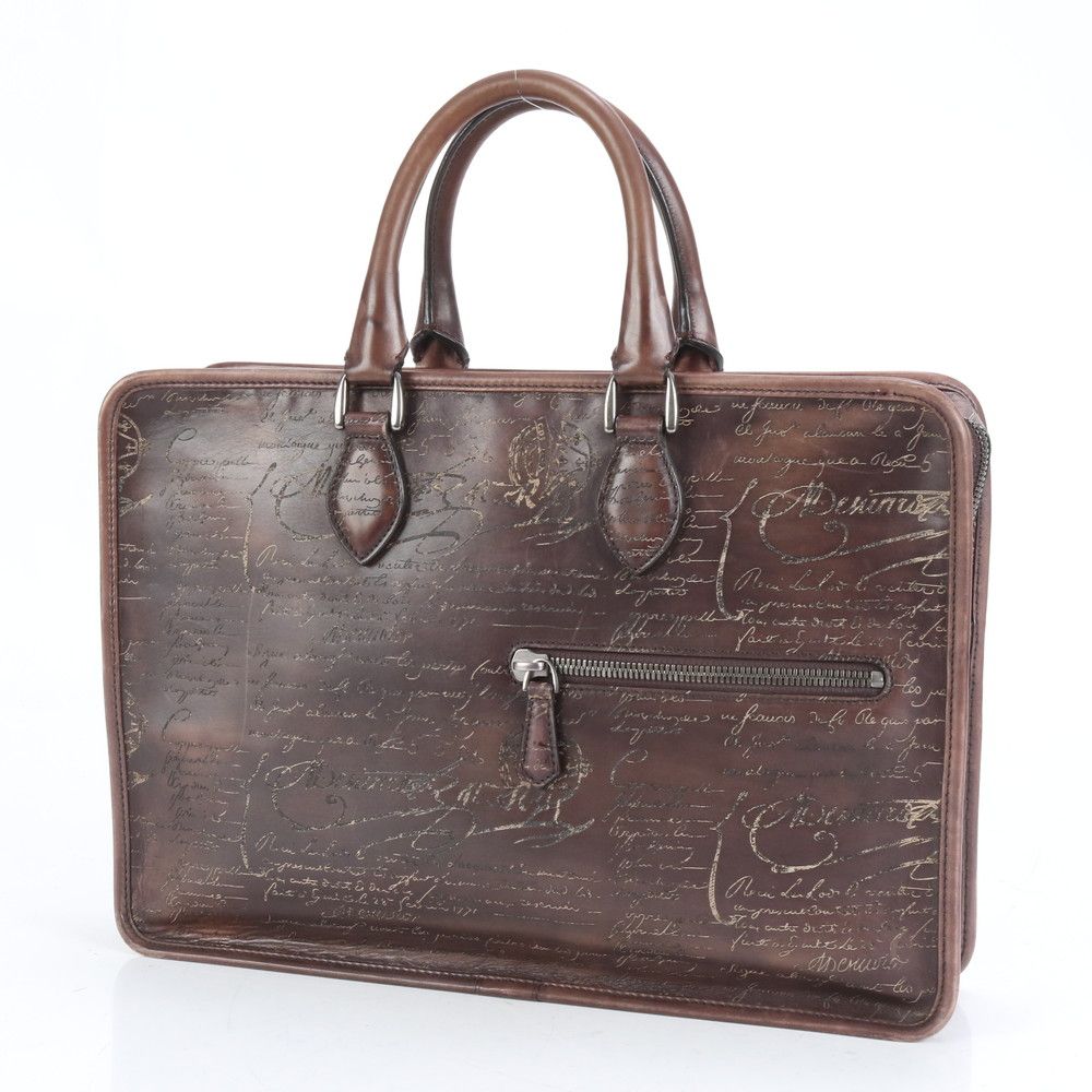 【超極美品】ベルルッティ 18年 アンジュール カリグラフィ ビジネスバッグ 黒 超極美品】ベルルッティ 18年 アンジュール カリグラフィ