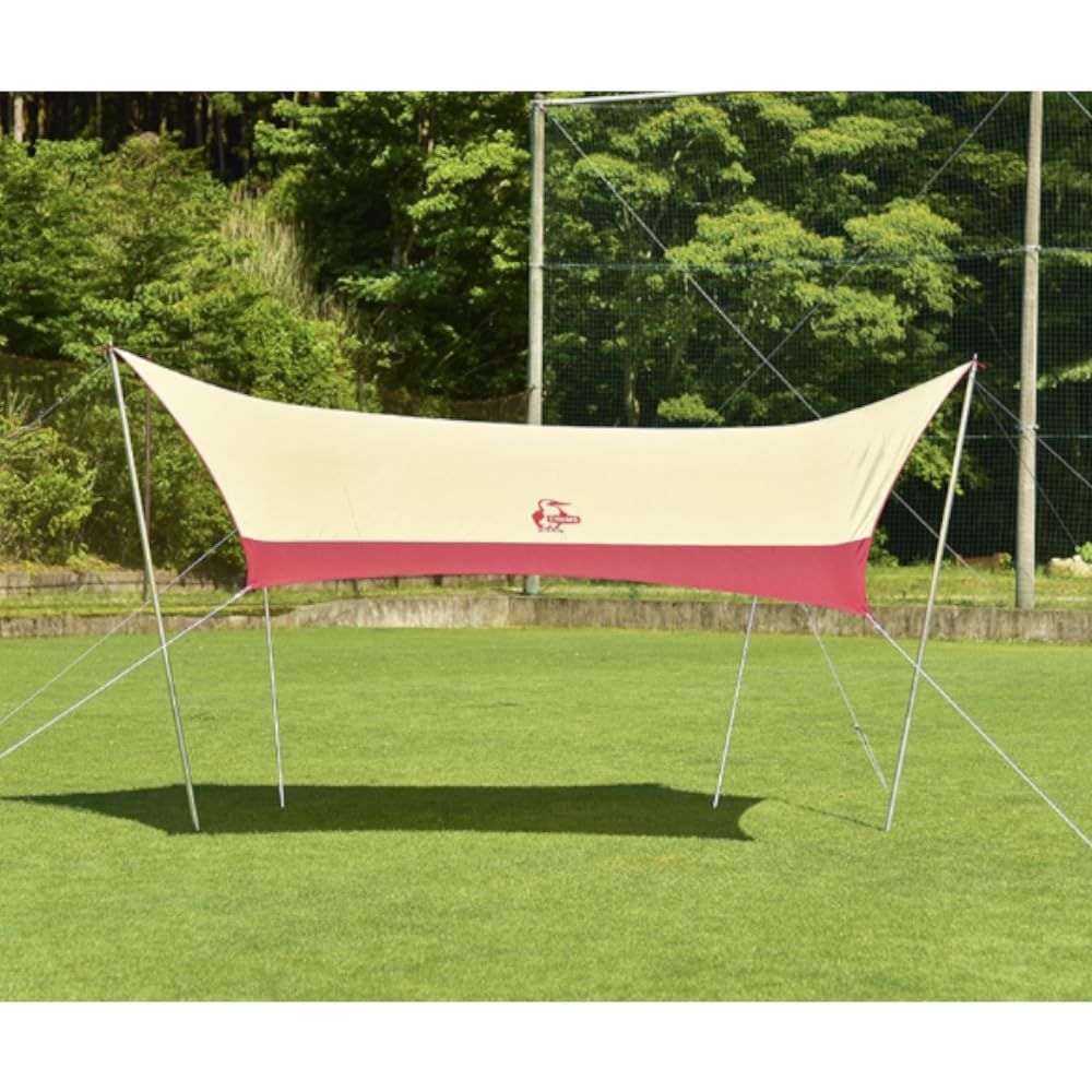 CHUMS BOOBY WING TARP チャムス　ヘキサタープ　ベージュ チャムス (CHUMS) ブービーヘキサタープ ベージュ/レッド W475×D420cm