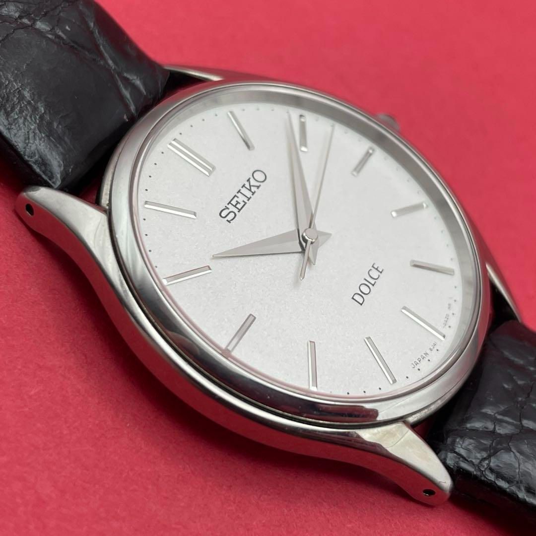 セイコー 腕時計 DOLCE ドルチェ 8J41-0AJ1 クオーツ 革ベルト 白文字