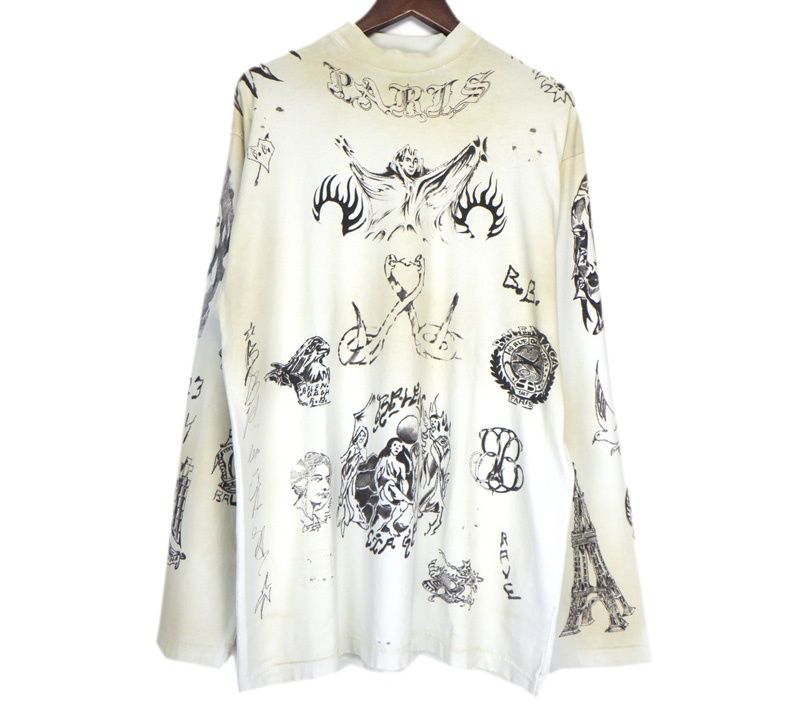 バレンシアガ BALENCIAGA 24SS 【 Tattoo Distressed Long