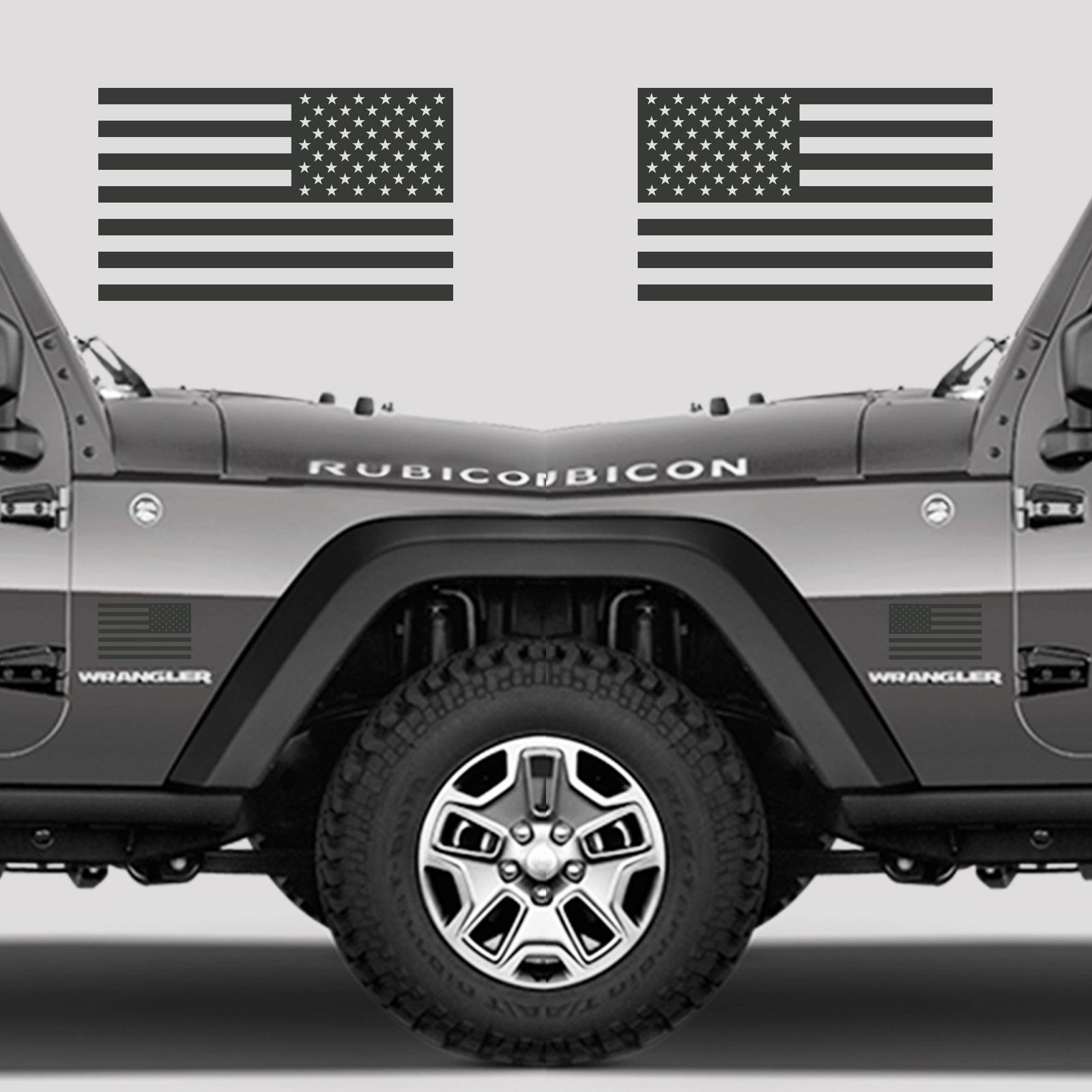 Classic Biker Gear 控えめなアメリカ国旗 タクティカルミリタリーフラッグ USAデカール ジープ5インチx3インチ CBG-STK-08-MDG-1PK 