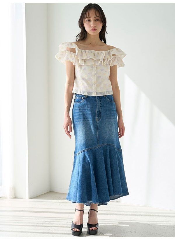 SALE50%OFF スナイデル SNIDEL トップス 25春夏 【BOUQUET OF JOY】フラワージャガードブラウス ミドル丈 ノースリーブ swfb252021 SNIDEL｜【BOUQUET OF JOY】フラワージャガードブラウス