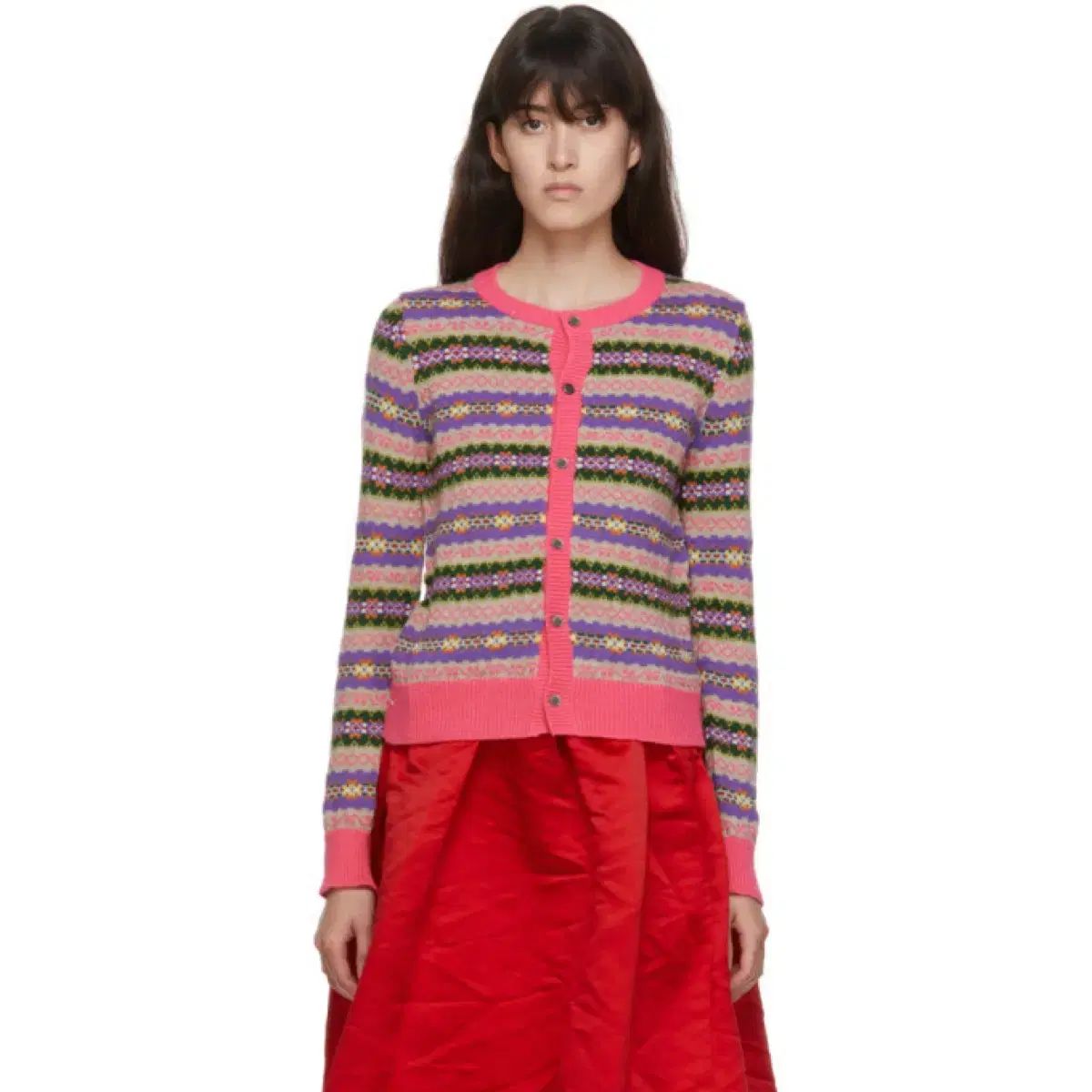 COMME des GARCONS Girl フェアアイル ウール カーディガン