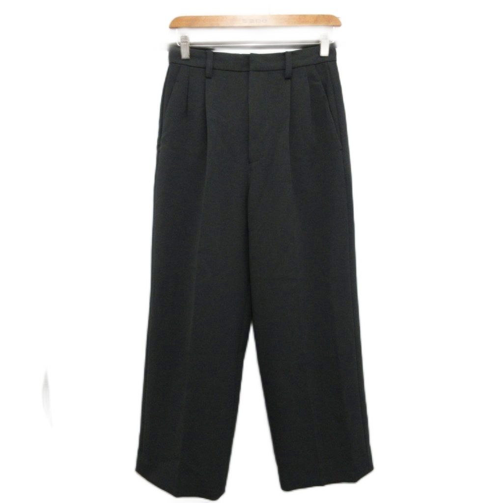 スピック-スパン Spick-Span スラックス ダブルクロスツータックパンツ ワイド ストレート グレー 24-030-200-8100-1-0 YHS5