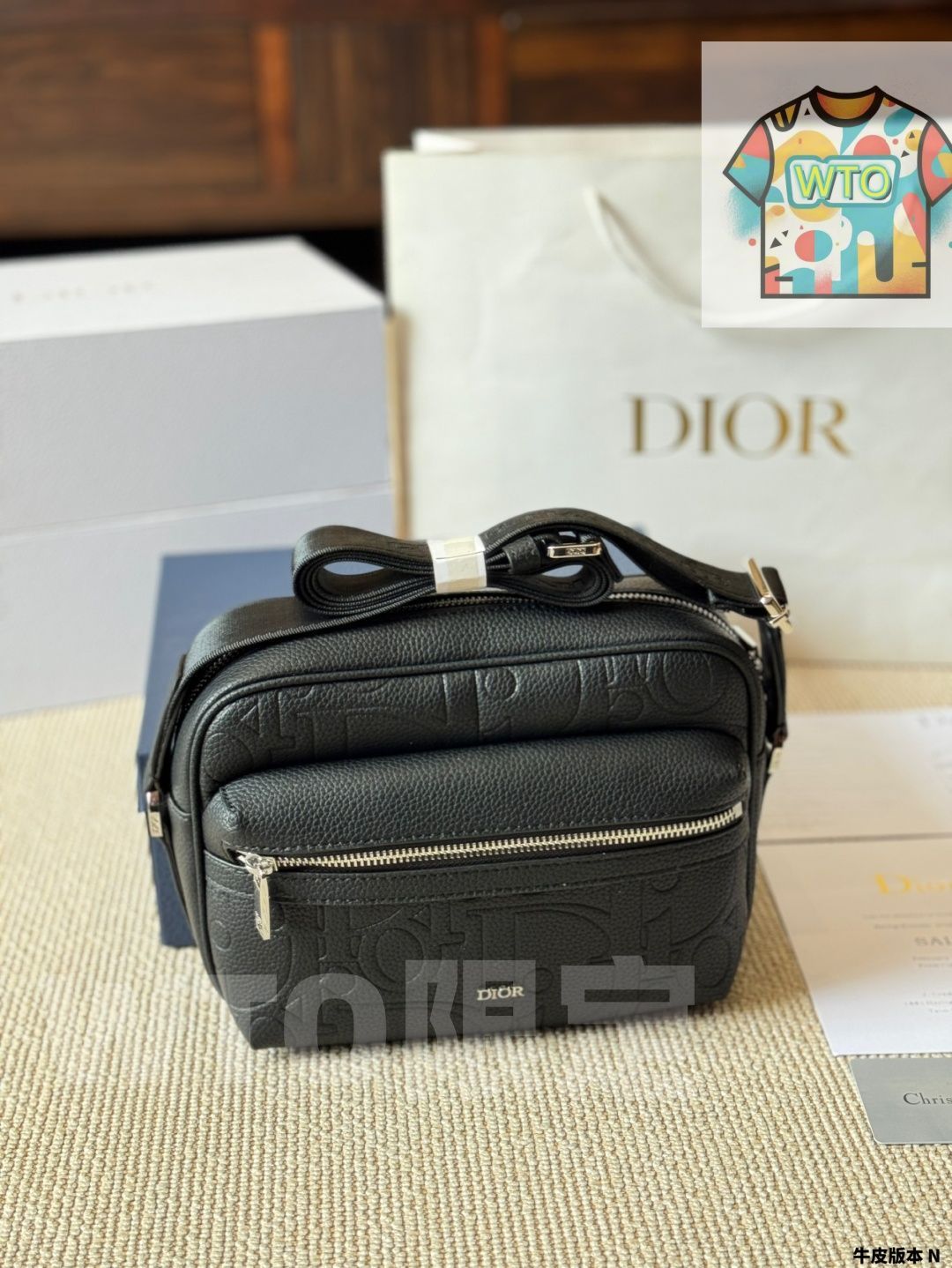 今日 Dior Gravity Embossed Leather Bag - ディオール グラビティ エンボス レザー バッグ-WTO輸入1