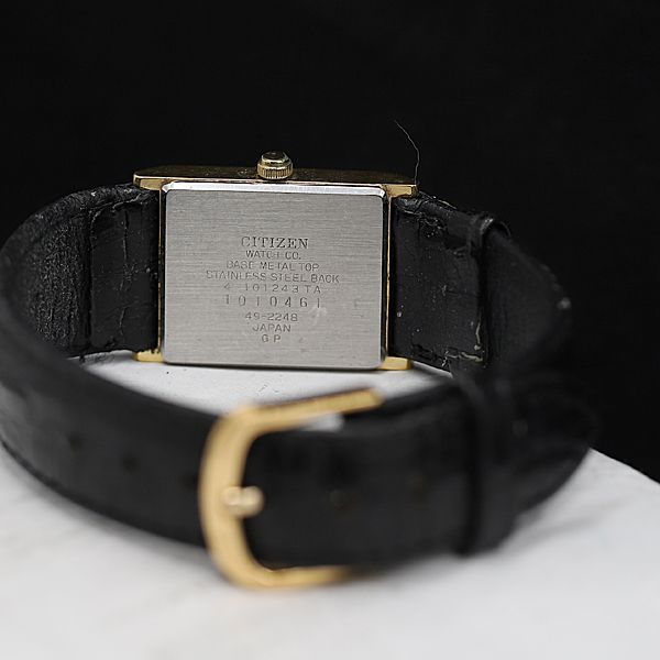 Citizen シチズン 腕時計 シチズン QZ 4-101243 黒文字盤 スクエア レディース腕時計