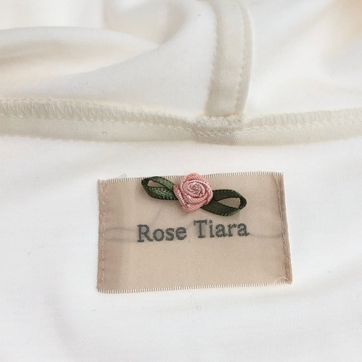 ローズティアラ46オフホワイトパーカー 長袖バックフルジップ パーカー Rose Tiara ローズティアラ ダブルジップパーカー 大きいサイズ