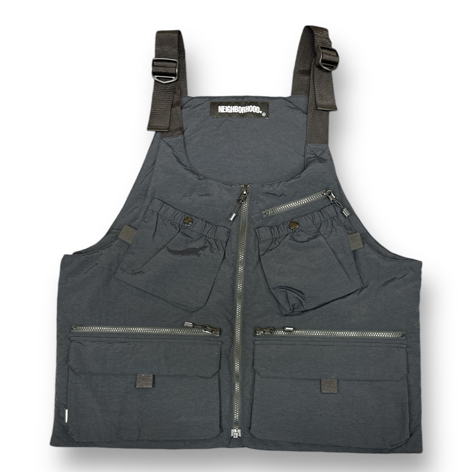 美品 NEIGHBORHOOD 21AW MIL-PACK N-VEST アウトドア ユーティリティポケット ナイロン ベスト ネイバーフッド  212TSNH-JKM10 ブラックネイビー系 L 70486A3 - メルカリ