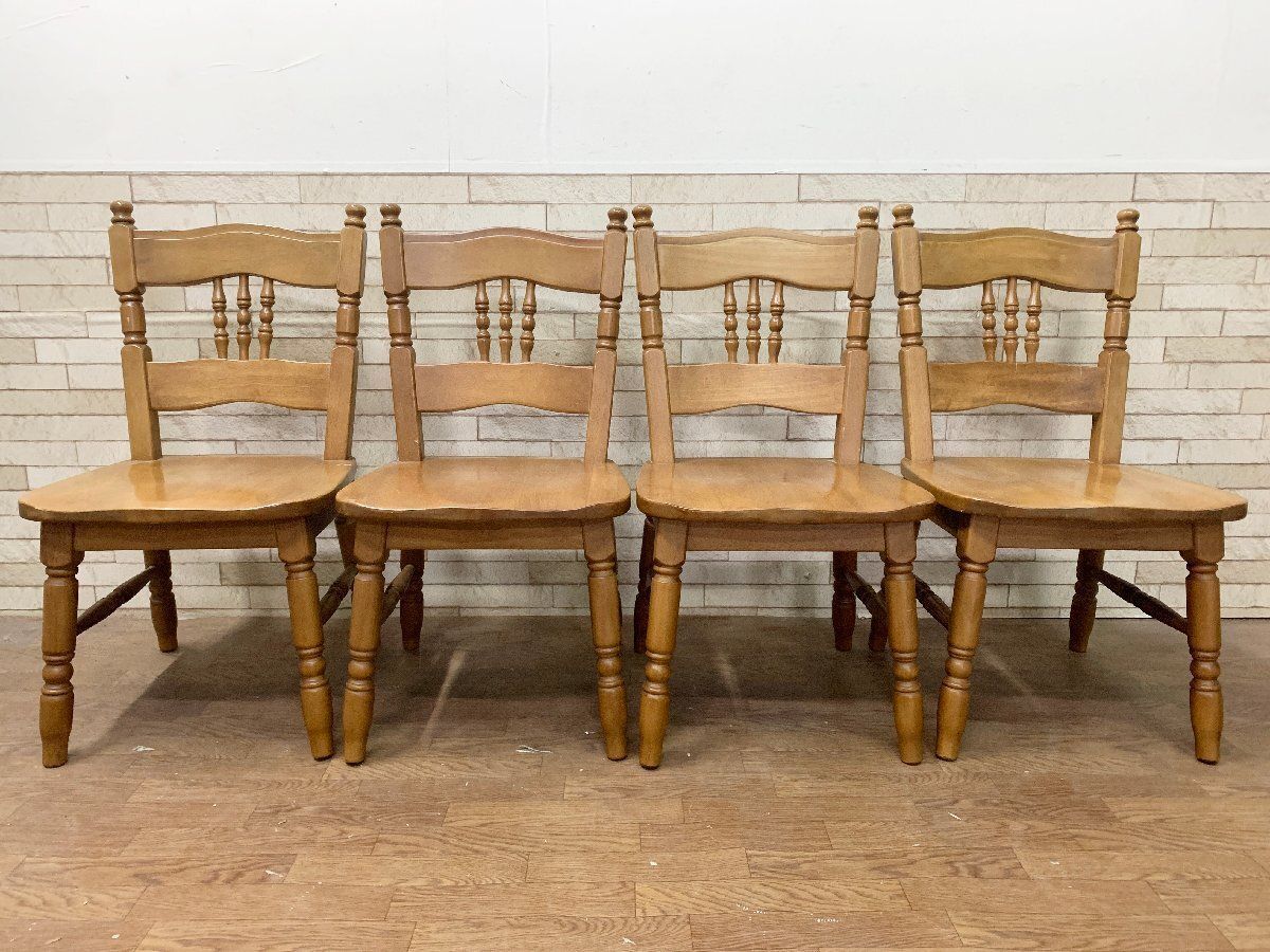 ダイニングチェア】2 木製 ハイバックチェア ボビンターニングレッグ