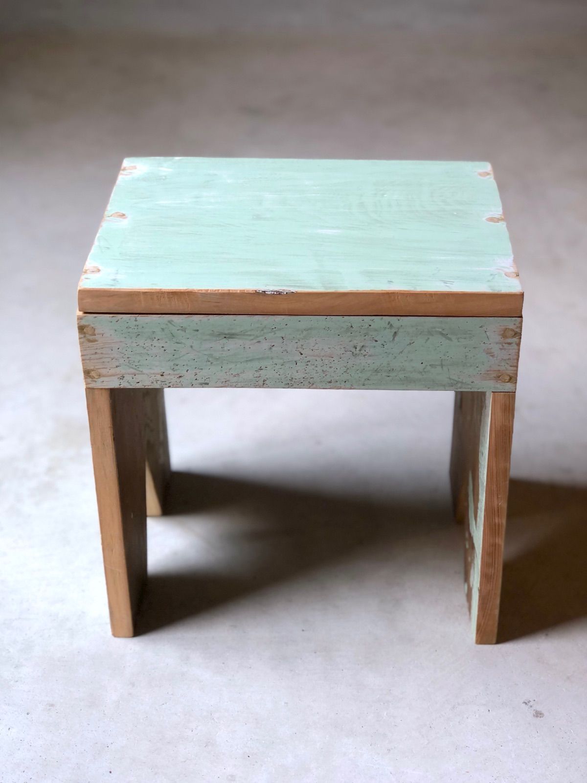 松材 ロースツール G チェア 椅子 踏み台 ステップ 古家具