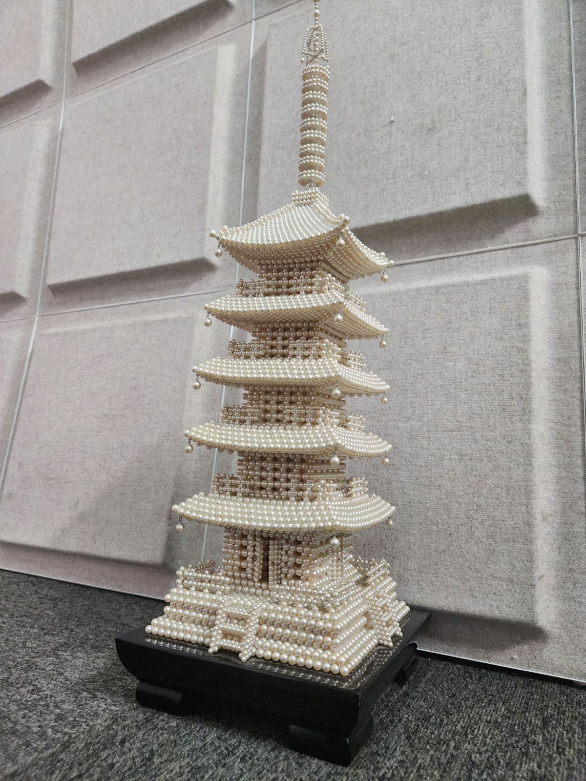 アンティーク　骨董品　パール装飾 五重塔 置物 2026年最新】真珠 五重塔の人気アイテム - メルカリ