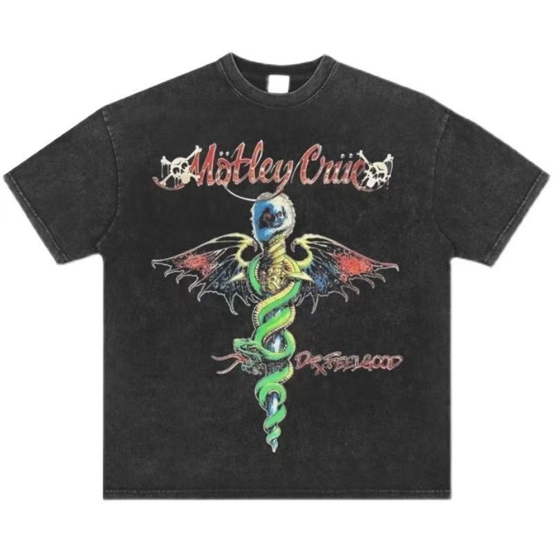 モトリー クルー Motley crue バンド ヴィンテージ加工 半袖 T