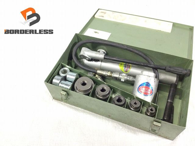 △CACTUS/カクタス 手動油圧パンチャー CP-3 油圧式鋼板穴あけ機/手動油圧ポンプ/カクタスパンチ ▼CACTUS カクタス 手動式 油圧ポンプ CP-3 パンチ　コマ6個柏店