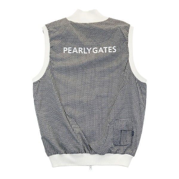 PEARLY GATES 　パーリーゲイツ　千鳥柄　　リバーシブル ジップベスト PEARLY GATES パーリーゲイツ リバーシブルジップベスト 千鳥柄