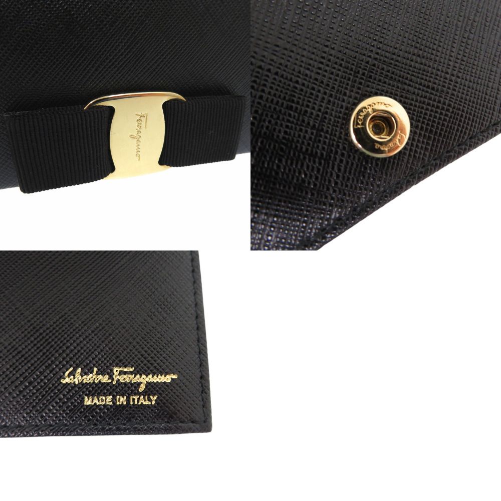 美品 サルヴァトーレフェラガモ ヴァラ チェーンウォレット 長財布  