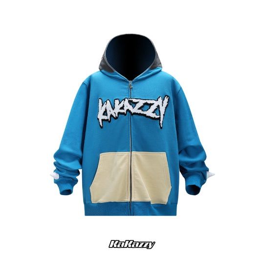 KaKazzy】ルカリオ フルジップ パーカー 男女着用可 ユニセックス