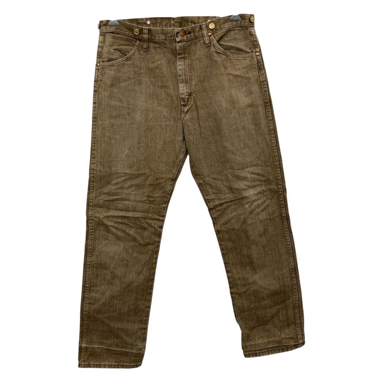 Wrangler デニムパンツ W34 ブラウン ラングラー ジップアップ 